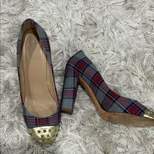 J.CREW Plaid Studded Cap Toe Women's Shoes